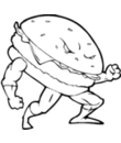 le hamburger marchant