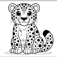 Coloriage Jaguar avec des taches distinctives | Toupty.com