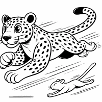 Coloriage Jaguar à la chasse | Toupty.com