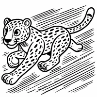 Coloriage Jaguar courant | Toupty.com