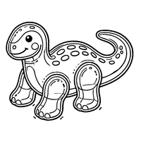 Coloriage jouet dinosaure | Toupty.com