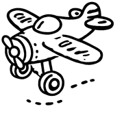 Coloriage petit avion en jouet | Toupty.com