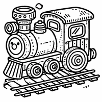 Coloriage locomotive petit train | Toupty.com