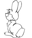 dessin lapin noir et blanc a colorier