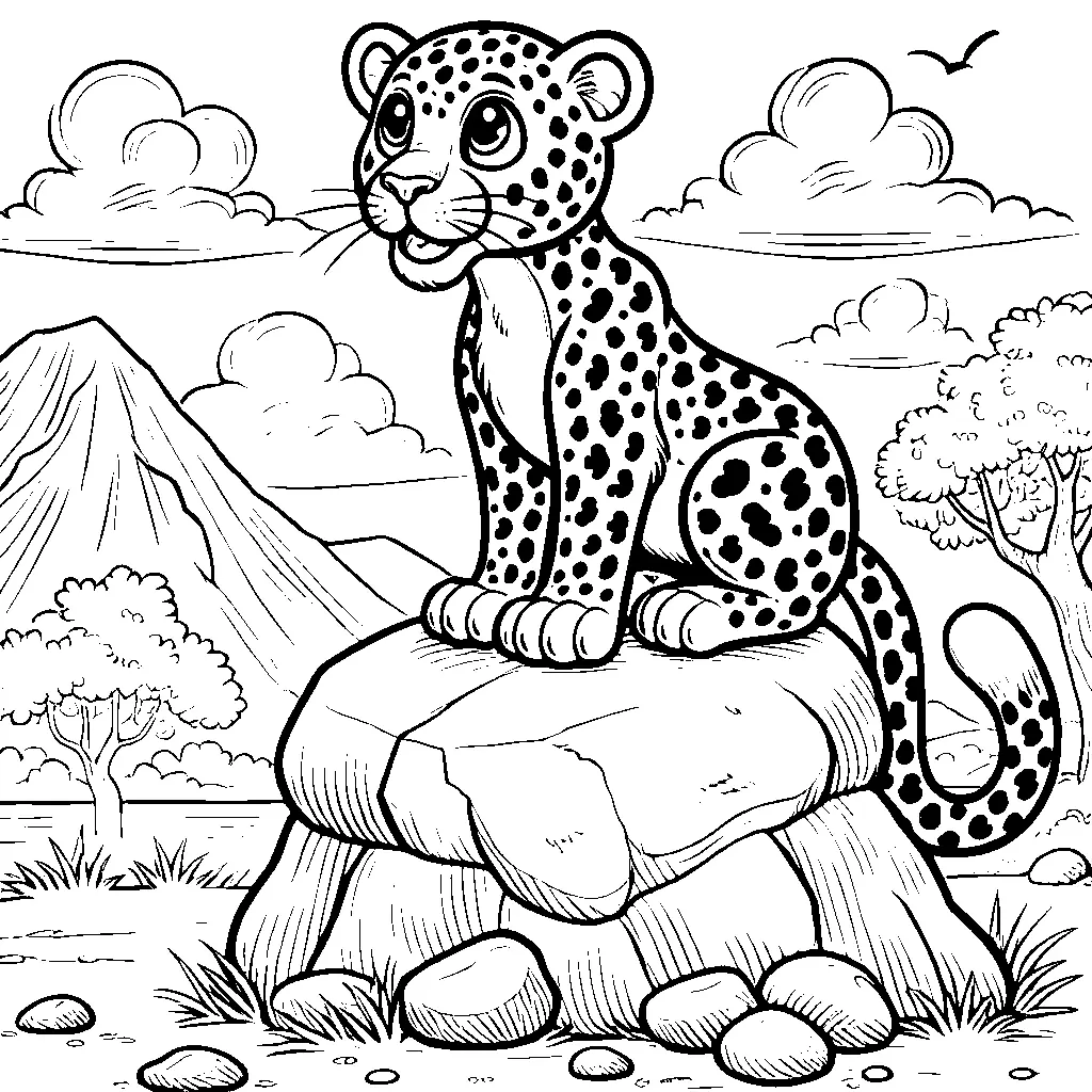 coloriage-leopard Page 10