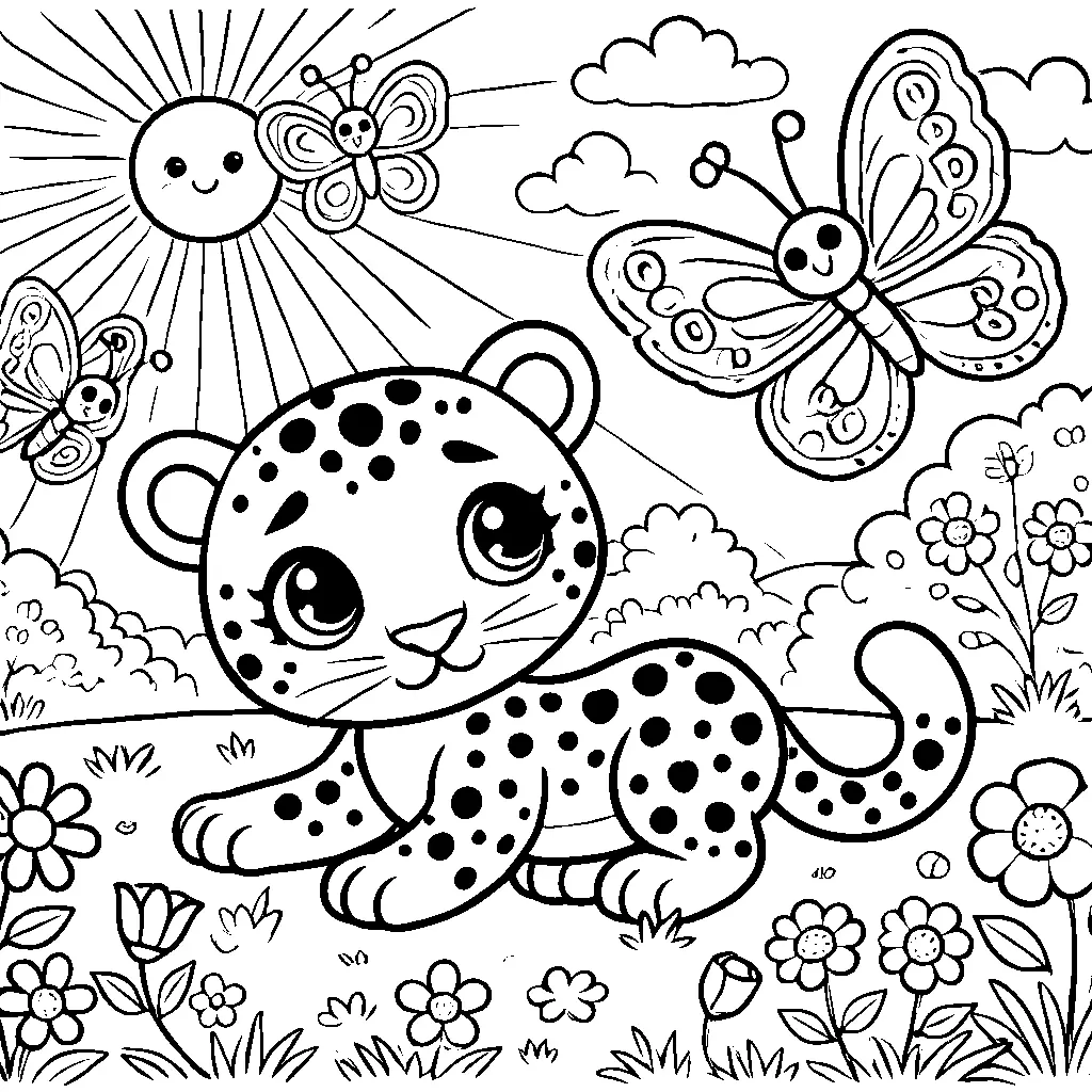 coloriage-leopard Page 12