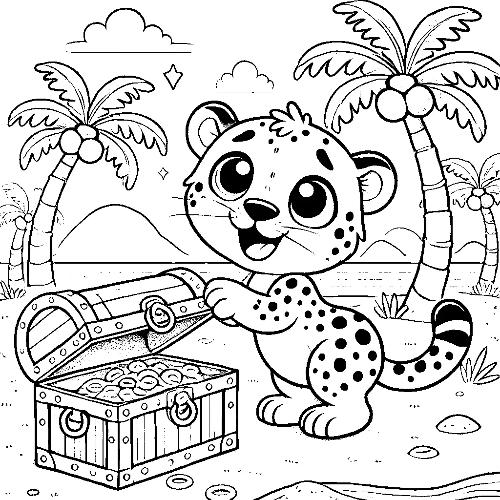 coloriage-leopard Page 14