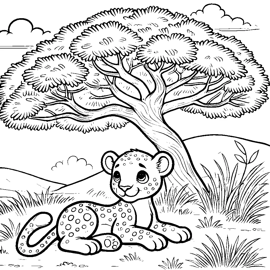 coloriage-leopard Page 15