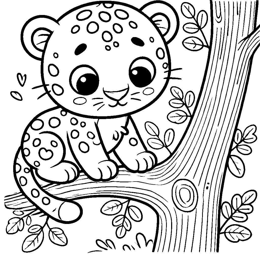 coloriage-leopard Page 3