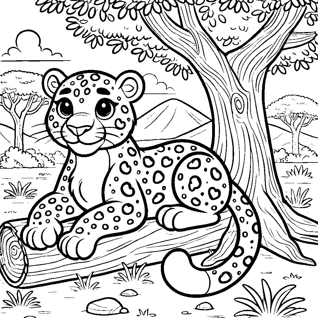 coloriage-leopard Page 9