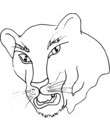 clip art lion noir & blanc a imprimer