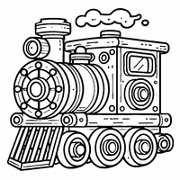 Coloriage Belle locomotive | Toupty.com