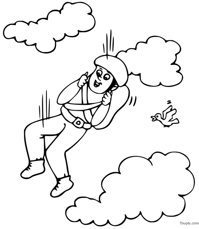 coloriage-parachutiste Page 1