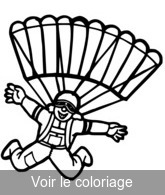 Coloriage parachutiste acrobatique| Toupty.com