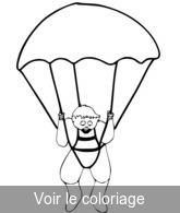 Coloriage parachutiste volant avec confiance | Toupty.com