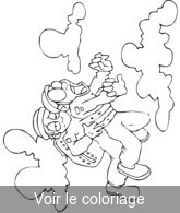 Coloriage deux parachutistes en plein vol | Toupty.com