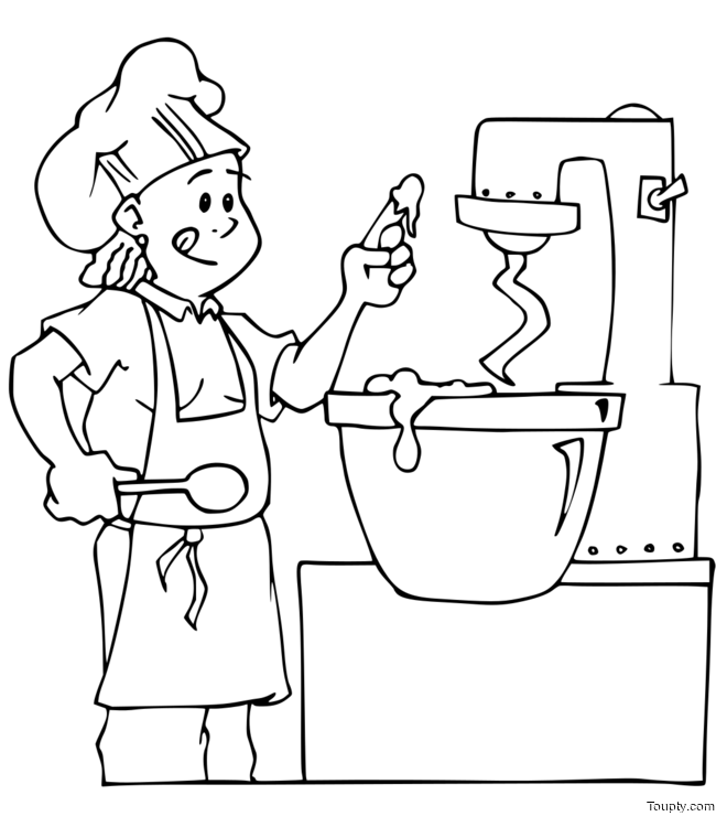 coloriage-patissier Page 1