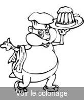 Coloriage Un drole de petit patissier | Toupty.com