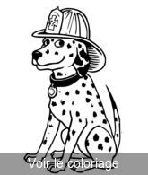 Coloriage le dalmatien chien pompier| Toupty.com