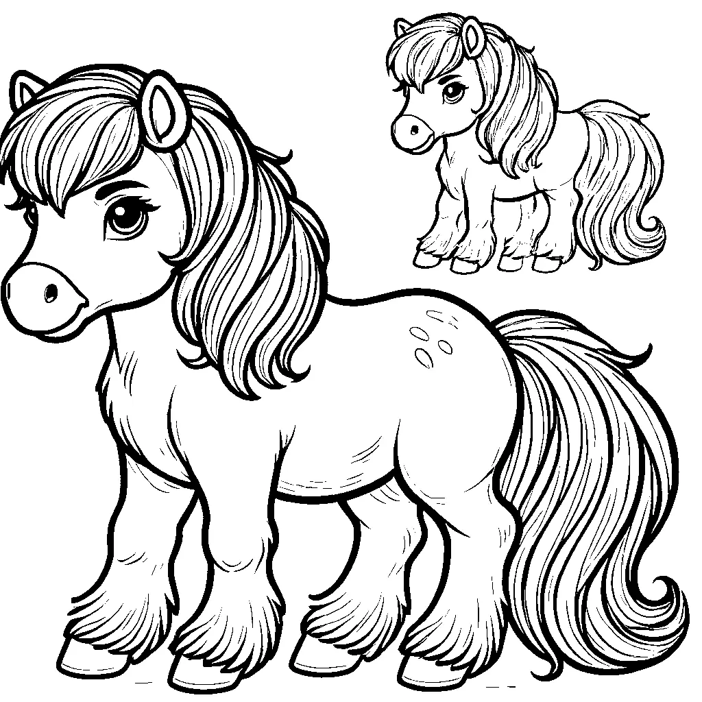 coloriage-poney Page 10