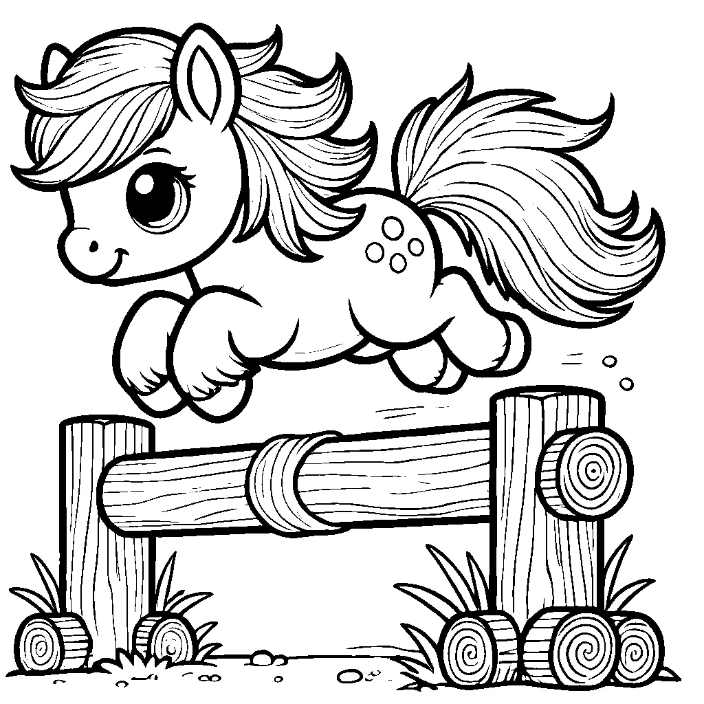 coloriage-poney Page 4