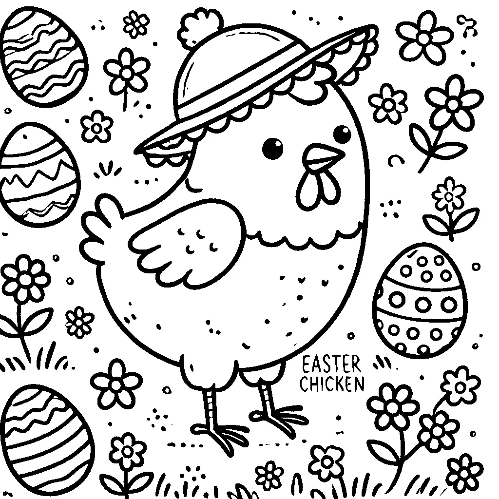 coloriage-poule-paques Page 17