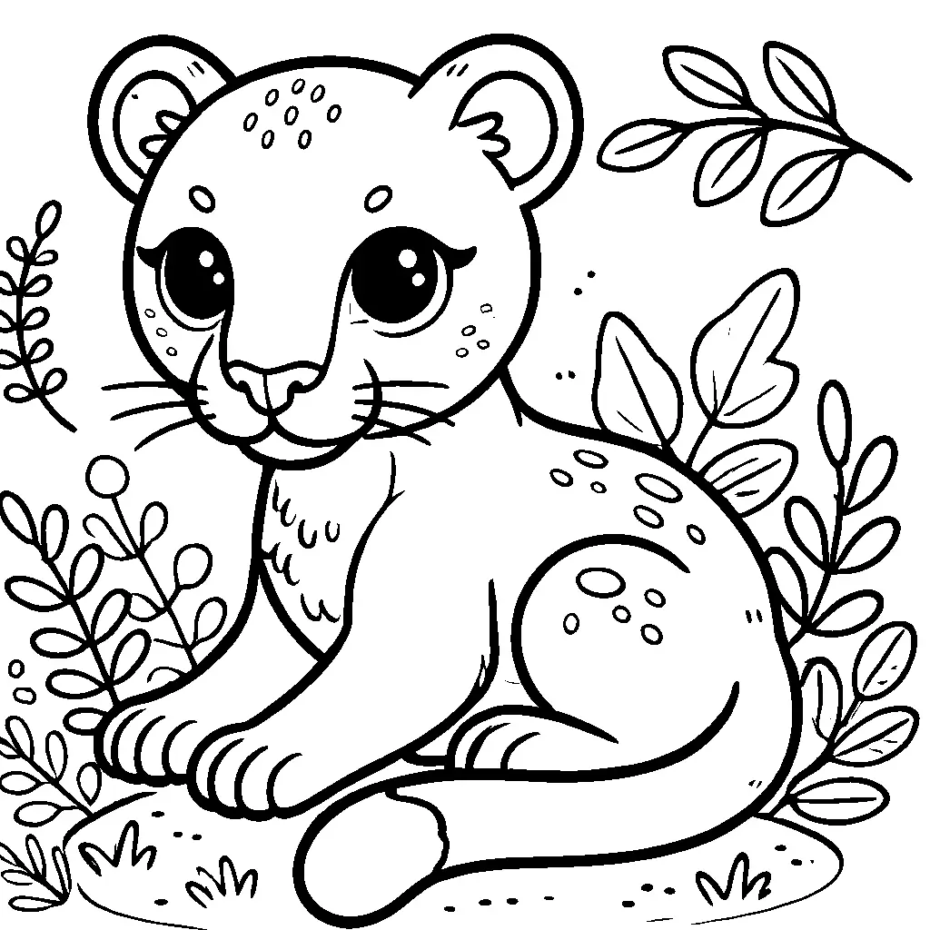 coloriage-puma Page 1