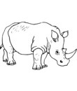 a imprimer coloriage rhinoceros