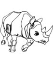 colorier dessin rhinoceros