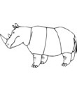 rhinoceros a colorier
