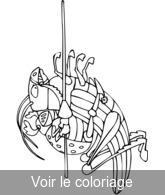 Coloriage sauterelle monture pour chevalier | Toupty.com