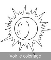 Coloriage Soleil avec un grand sourire | Toupty.com