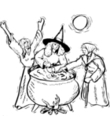 trois sorciere preparant potion