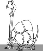 imprimer dessin tortue long cou