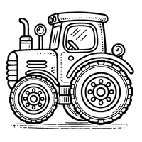 Coloriage Tracteur agricole | Toupty.com