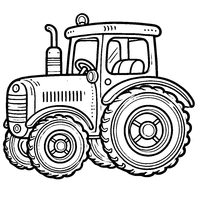 Coloriage Très joli tracteur | Toupty.com