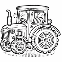 Coloriage Dessin de tracteur | Toupty.com