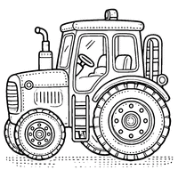 Coloriage Très beau tracteur | Toupty.com