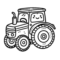 Coloriage Tracteur pour enfant | Toupty.com