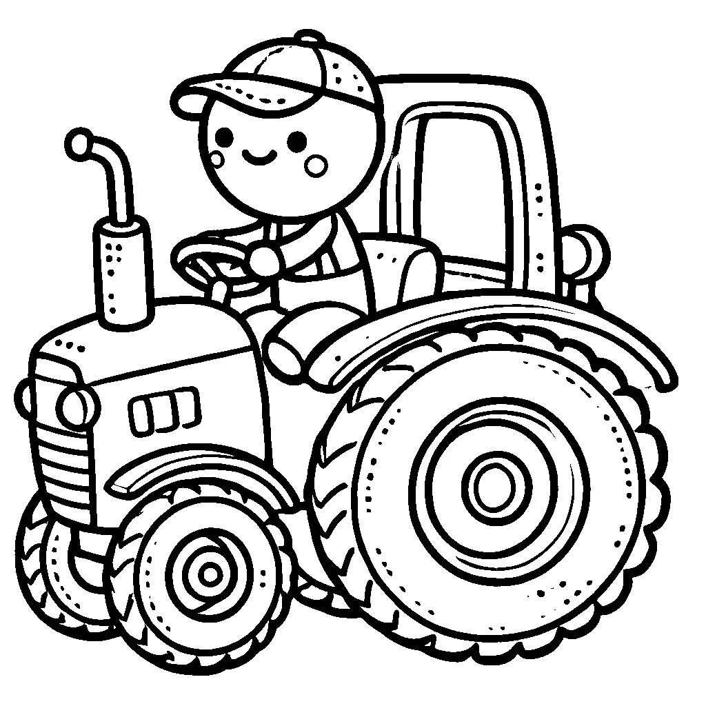 coloriage-tracteur Page 4