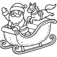 Coloriage Traineau du père noël | Toupty.com