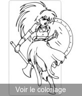 Coloriage La guerrière viking | Toupty.com