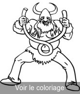 Coloriage Viking en pleine démonstration de force | Toupty.com