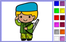 petit garçon soldat avec fusil
