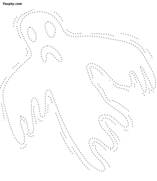 dessin fantome pointillé
